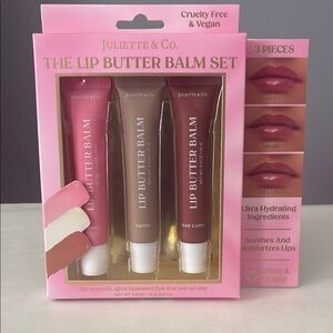 Juliette and Co. The Lip Butter Balm Set – 3-Piece, Vegan & Cruelty-Free